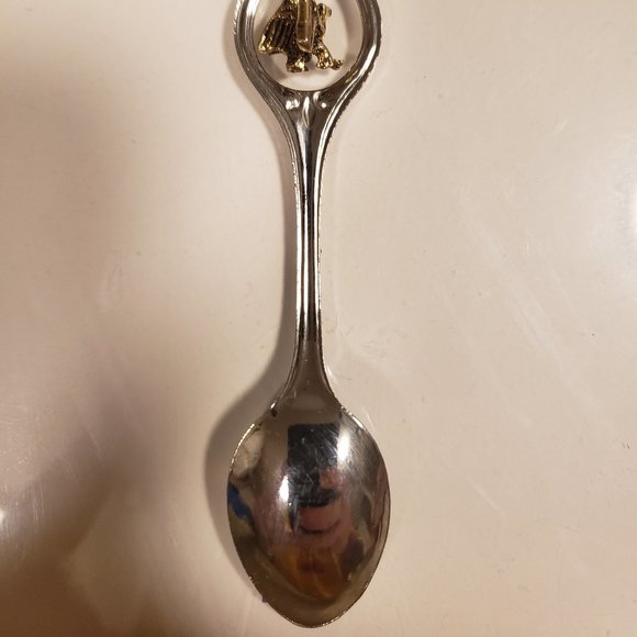 COLLECTIBLE SOUVENIR SPOON with EAGLE DANGLING CHARM - DENVER COLORADO - 4.5" - Picture 6 of 6